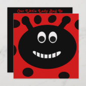 Lady Bug Kinder Einladungen zur Geburtstagsparty (Vorne/Hinten)