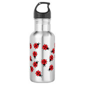 Lady Bug Kinder Wasserflasche mit Name (Vorderseite)