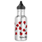 Lady Bug Kinder Wasserflasche mit Name (Rechts)