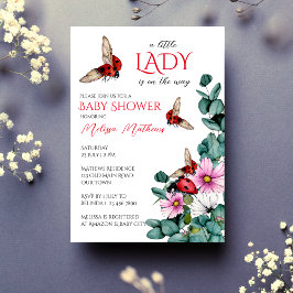 Lady Bug kleine Dame Baby Dusche Einladung