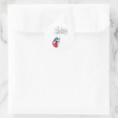 Lady Bug Labels Runder Aufkleber (Tasche)