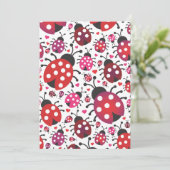 Lady Bug Liebe Party Einladung (Stehend Vorderseite)