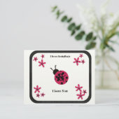 Lady Bug Liebe Postkarte (Stehend Vorderseite)