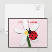 Lady Bug Lovin Postkarte (Vorne/Hinten)