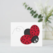 Lady Bug Luck Postcard Postkarte (Stehend Vorderseite)