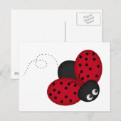 Lady Bug Luck Postcard Postkarte (Vorne/Hinten)