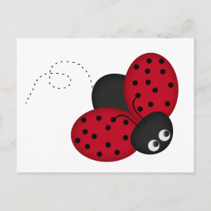 Lady Bug Luck Postcard Postkarte