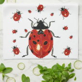 Lady Bug Microfiber Waffeltuch Geschirrtuch (Gefaltet)