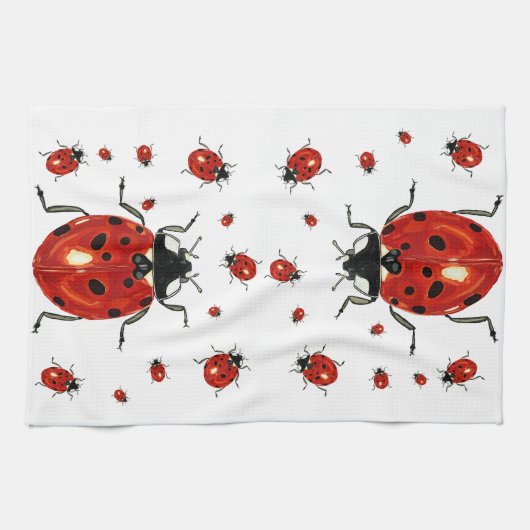 Lady Bug Microfiber Waffeltuch Geschirrtuch (Horizontal)