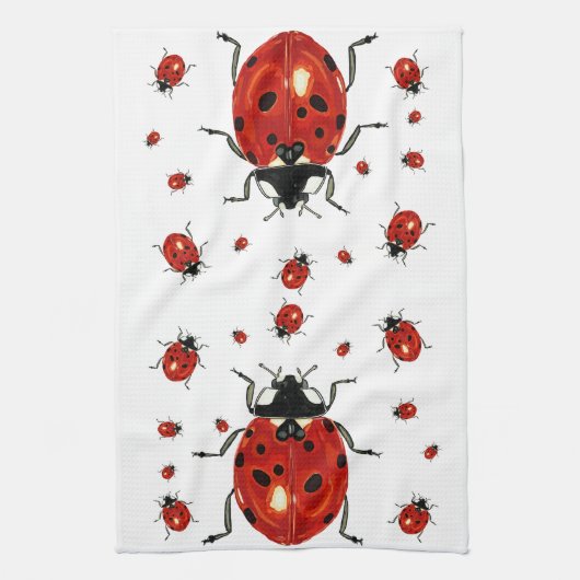 Lady Bug Microfiber Waffeltuch Geschirrtuch (Vertikal)