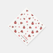 Lady Bug Napkins, Love Bug Napkins Serviette (Ecke)