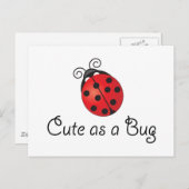 Lady Bug - Niedlich als Bug Postkarte (Vorne/Hinten)