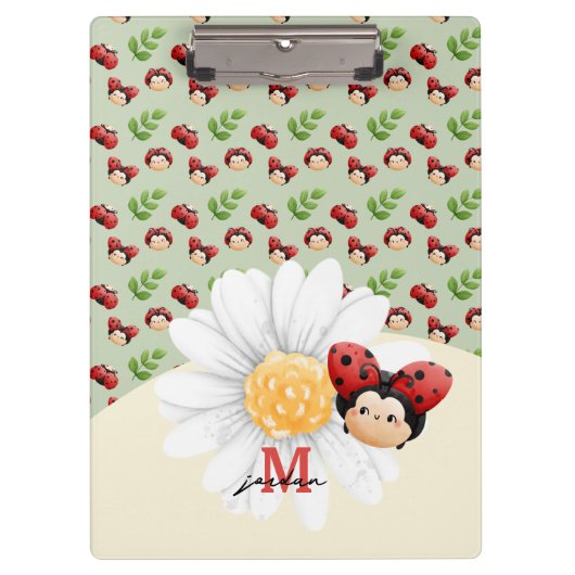 Lady Bug Niedliches Muster Kids Custom Klemmbrett (Vorderseite)