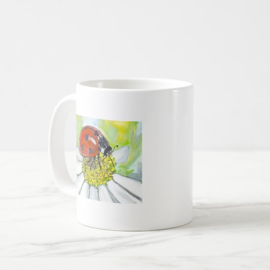 Lady Bug on A Daisy Kaffeetasse (Vorderseite Links)
