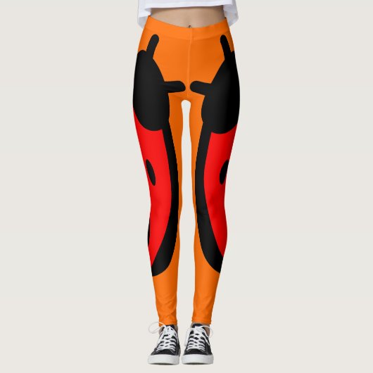 Lady Bug Orange Leggings (Vorderseite)