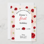 lady bug party photo einladung (Rückseite)