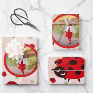 lady bug party photo geschenkpapier set