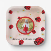 lady bug party photo pappteller (Vorderseite)