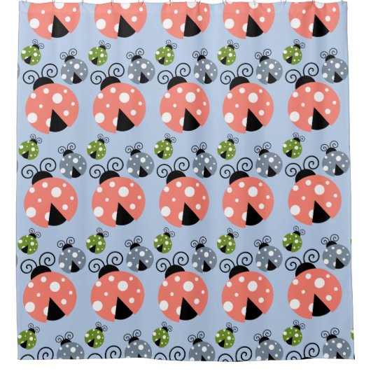 Lady Bug Pattern Duschvorhang (Vorderseite)