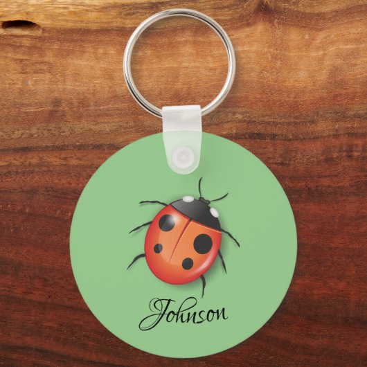 Lady Bug Personalisiert Key Chain Schlüsselanhänger (Vorderseite)