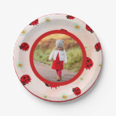 Lady bug photo pappteller (Vorderseite)