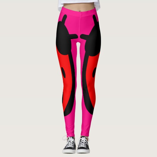 Lady Bug Pink Leggings (Vorderseite)