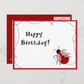 Lady Bug Post Card Postkarte (Vorne/Hinten)