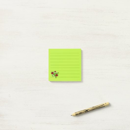 Lady Bug Post-It-Notes Post-it Klebezettel (Auf Schreibtisch)