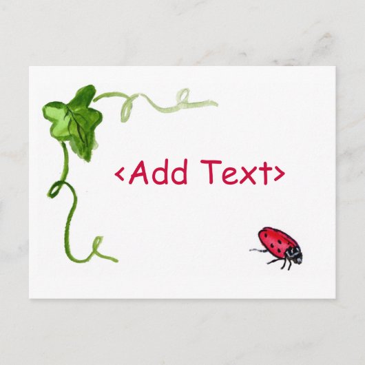 Lady Bug Postcard Postkarte (Vorderseite)