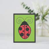 Lady Bug Postkarte (Stehend Vorderseite)