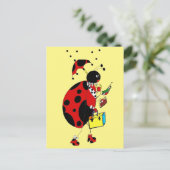 Lady Bug Postkarte (Stehend Vorderseite)