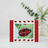 Lady-Bug Postkarte (Stehend Vorderseite)