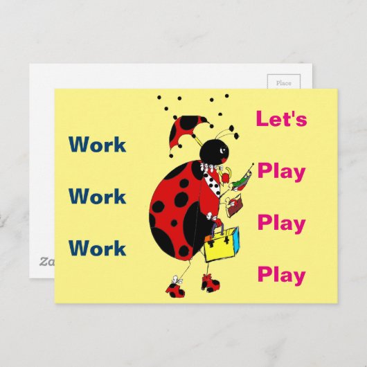 Lady Bug Postkarte (Vorne/Hinten)