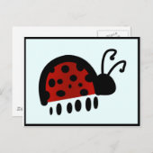 Lady Bug Postkarte (Vorne/Hinten)