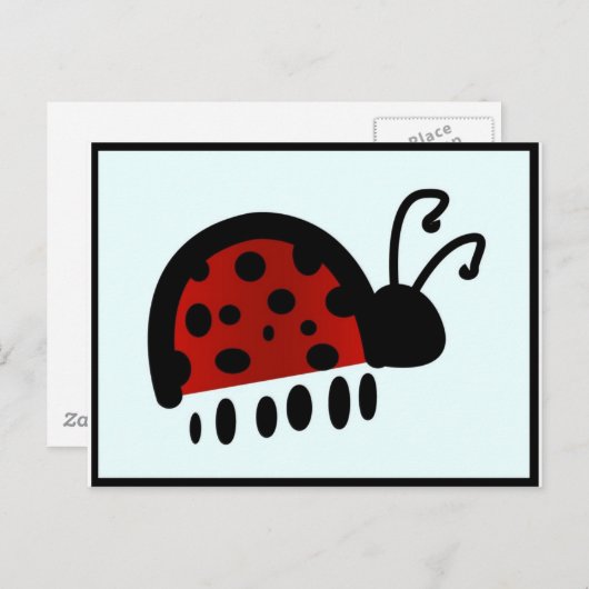 Lady Bug Postkarte (Vorne/Hinten)