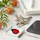 Lady Bug Print Key Chain Schlüsselanhänger (Seite)