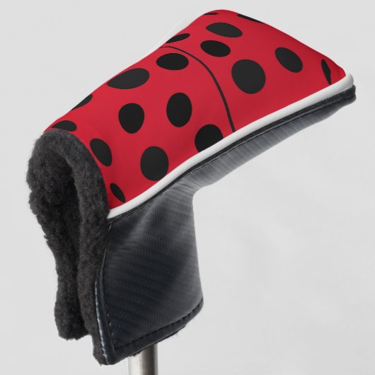 Lady Bug Red und Black Design Golf Headcover (3/4 Vorderseite)