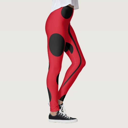 Lady Bug Red und Black Design Leggings (Rechts)