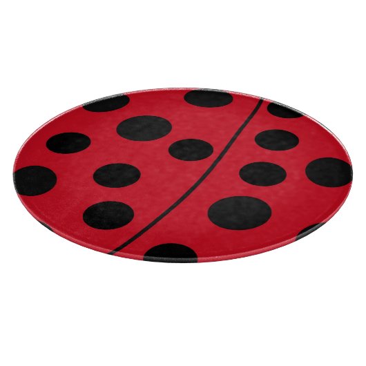 Lady Bug Red und Black Design Schneidebrett (Ecke)