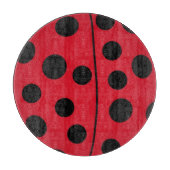 Lady Bug Red und Black Design Schneidebrett (Vorderseite)