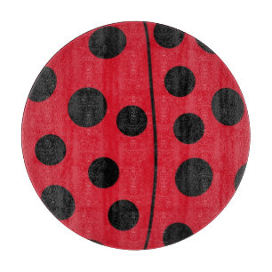 Lady Bug Red und Black Design Schneidebrett
