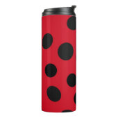 Lady Bug Red und Black Design Thermosbecher (Nach links gedreht)