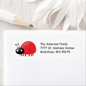 Lady Bug Return Address Label (Insitu)