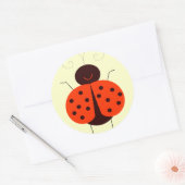 Lady Bug Runder Aufkleber (Umschlag)
