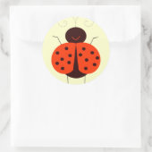 Lady Bug Runder Aufkleber (Tasche)