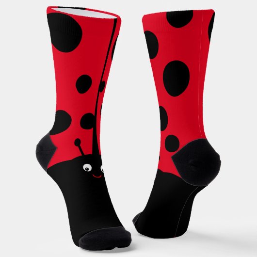 Lady Bug Socken (Gewinkelt)