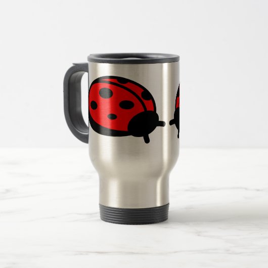 Lady Bug Stainless Steel 15 oz Tasse (Vorderseite Links)