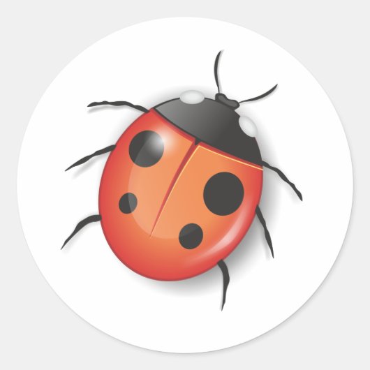 Lady Bug Sticker Umschlag Aufkleber (Vorderseite)