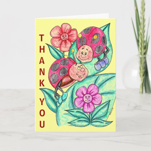 Lady Bug Thank You Card Dankeskarte (Vorderseite)