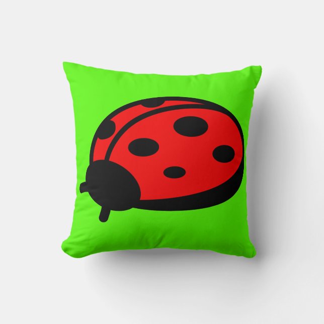 Lady Bug Throw Kissen (Vorderseite)